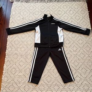 Adidas Monochrome Tracksuit with Stripes